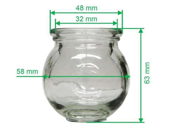 Schröpfglas Feuerschröpfen aus Glas 4,5 cm