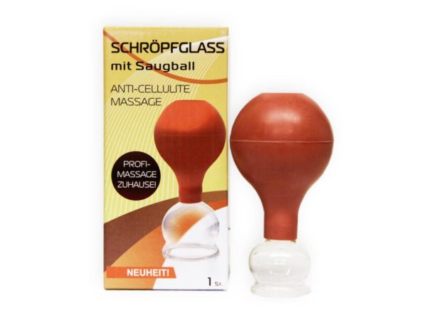 Schröpfglass mit Saugball 3 cm