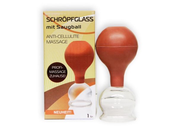 Schröpfglas mit Saugball 5 cm