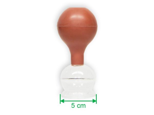 Schröpfglas mit Saugball 5 cm