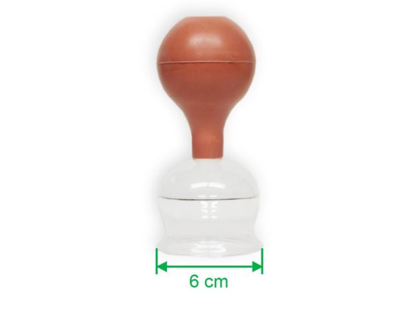 Schröpfglas mit Saugball 6 cm