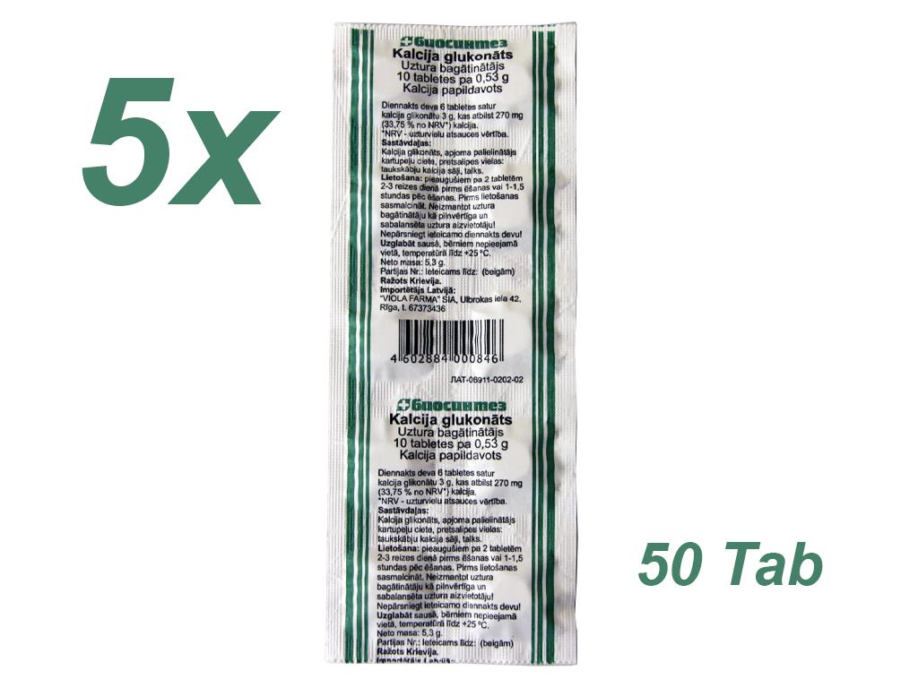 Calciumgluconat 500 mg 5 x 10 Tab