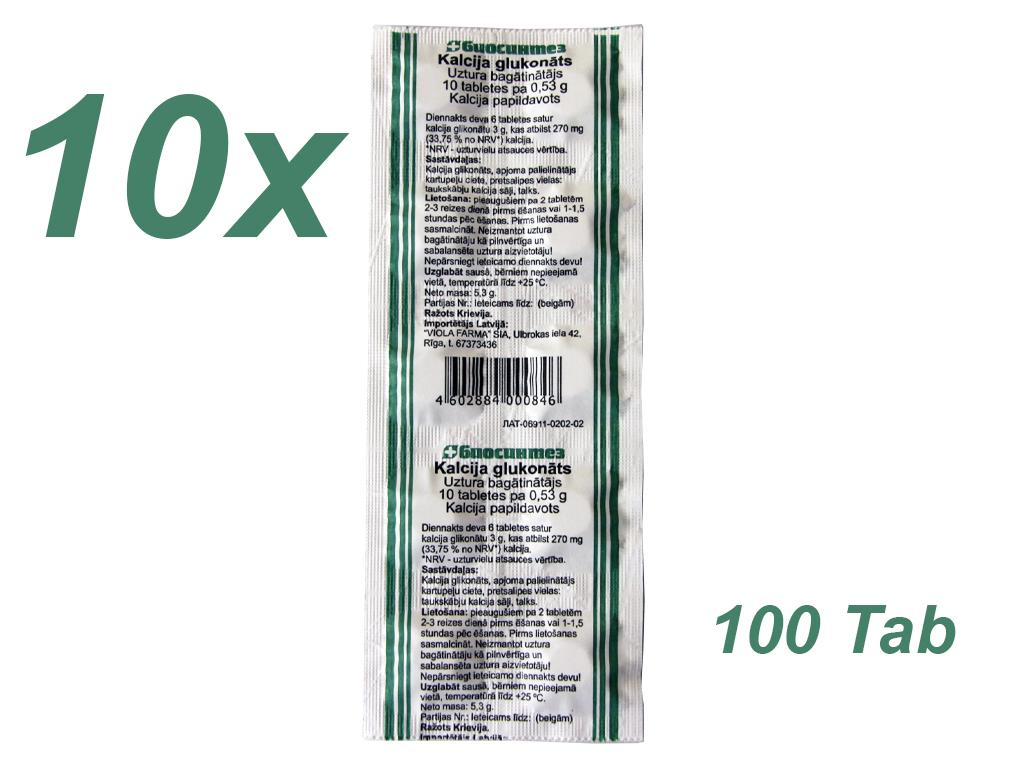 Calciumgluconat 500 mg 10 x 10 Tab