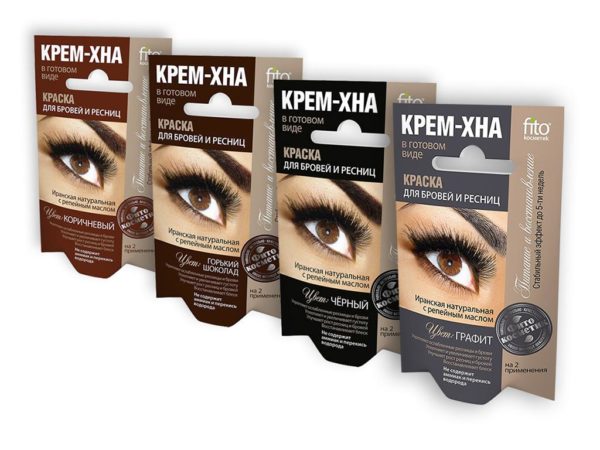 Wimpern- und Augenbrauenfarbe mit Klettenwurzelöl 2 x 2 ml