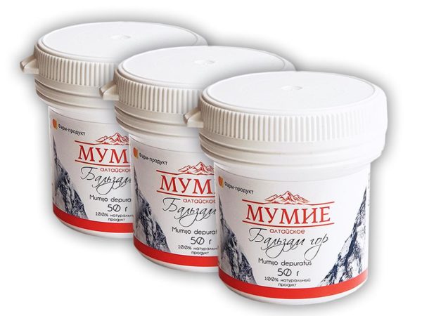 Mumijo Altai Bergbalsam Paste gereinigt Shilajit Mumio Mumie 3 x 50 g