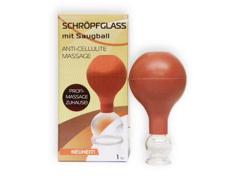 Schröpfglas mit Saugball 2 cm