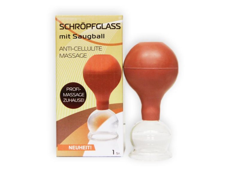 Schröpfglas mit Saugball 4 cm