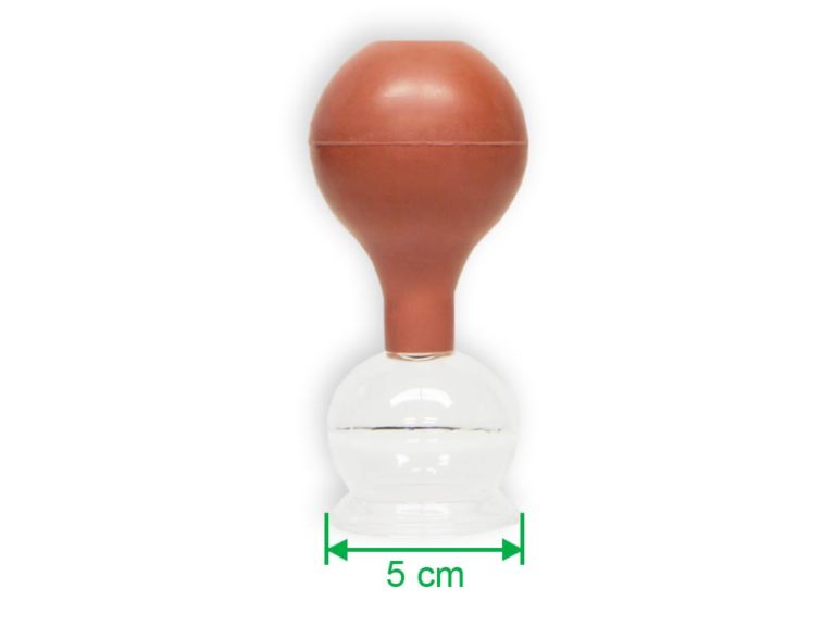 Schröpfglas mit Saugball 5 cm