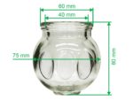Schröpfglas XXL Schröpfgläser Feuerschröpfen aus Glas 6 cm