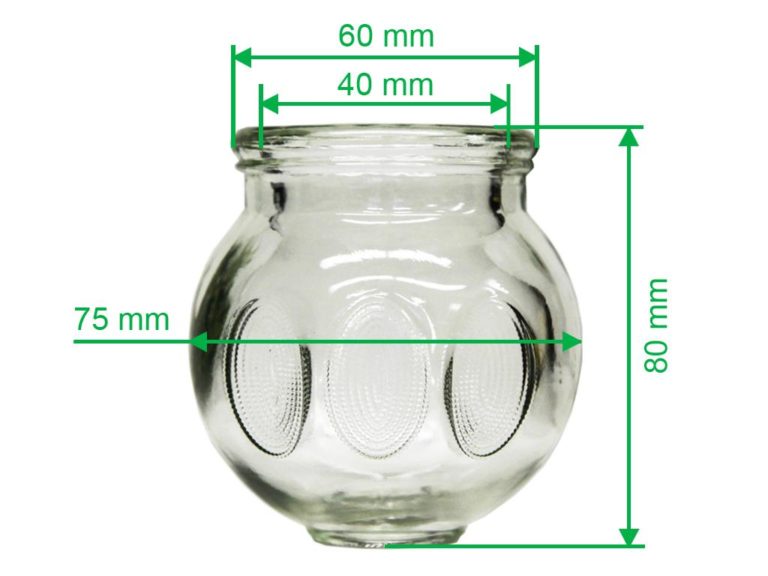 Schröpfglas XXL Schröpfgläser Feuerschröpfen aus Glas 6 cm