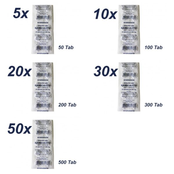 Aktivkohle Sparset 50-500 Tabl Karboaktiv Carbo activatus