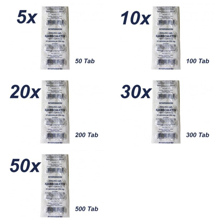 Aktivkohle Sparset 50-500 Tabl Karboaktiv Carbo activatus