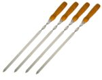 Grillspieße mit Holzgriff Edelstahl stärke 2 mm