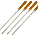 Grillspieße mit Holzgriff Edelstahl stärke 2 mm