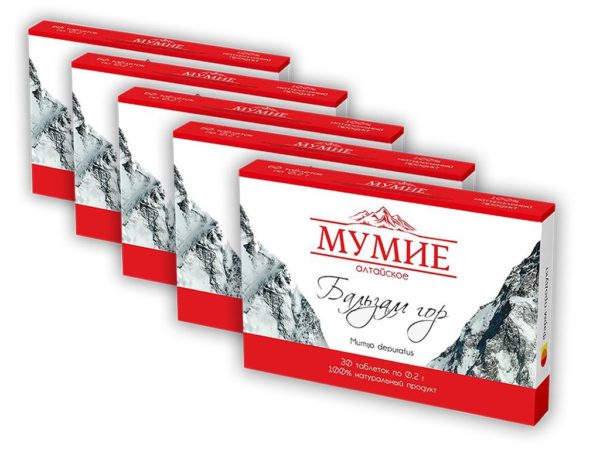 Mumijo Shilajit Altai Bergbalsam Mumio Mumie 5 x 30 Tabl