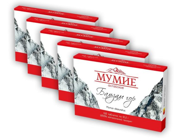 Mumijo Shilajit Altai Bergbalsam Mumio Mumie 5 x 60 Tabl