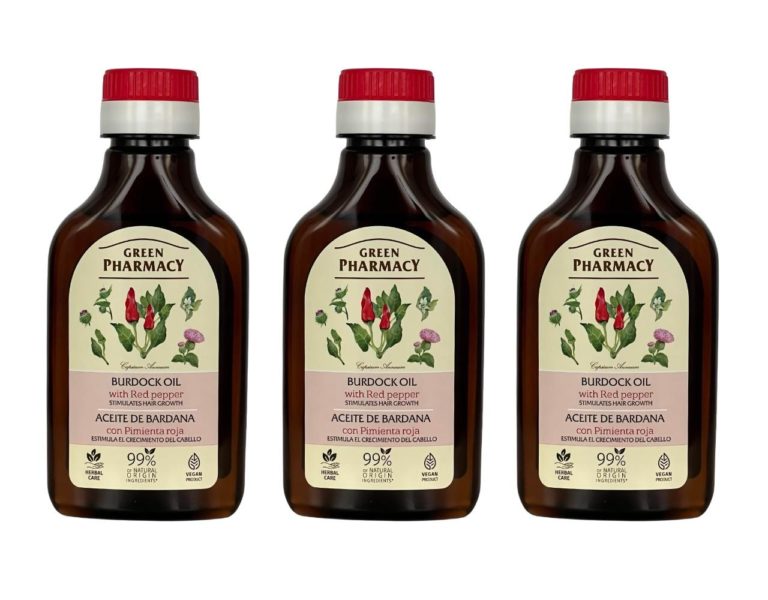 Klettenwurzelöl mit rotem PfefferHaaröl Haarwachstum 3 x 100 ml