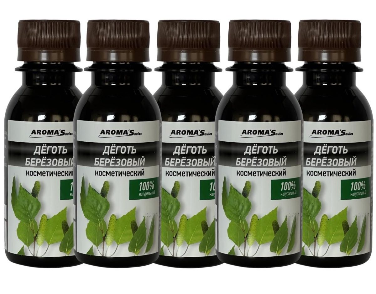 Kosmetischer Birkenteer Birkenöl Tar 5 x 100 ml