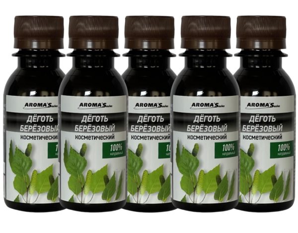 Kosmetischer Birkenteer Birkenöl Tar 5 x 100 ml