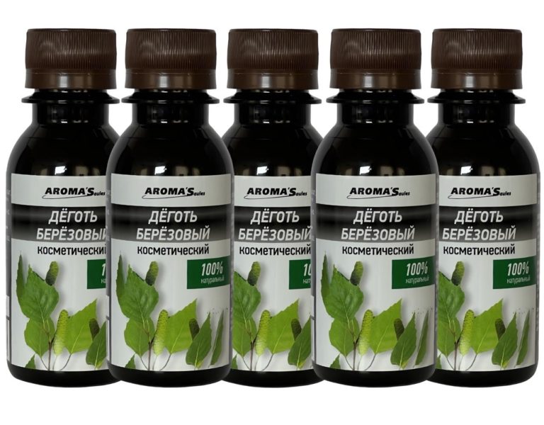 Kosmetischer Birkenteer Birkenöl Tar 5 x 100 ml