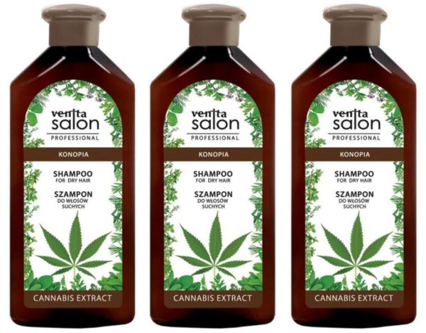 Shampoo Cannabis Hanf für trockenes und geschädigtes Haar 3 x 500 ml