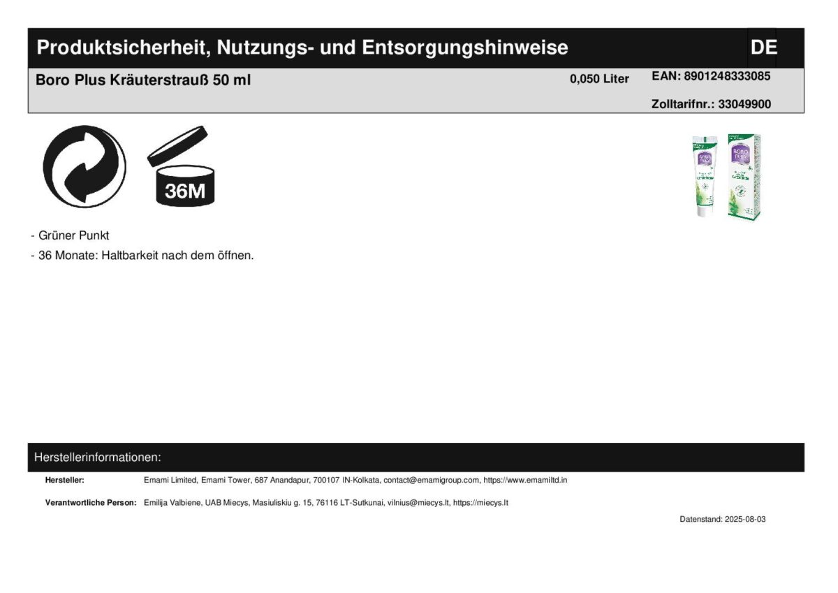 Boro Plus Herbal Bouquet Kräuterstrauß 50 ml