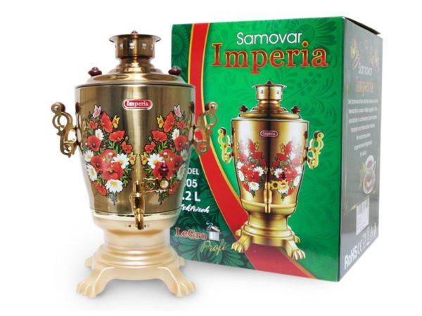 Samowar Imperia gold 3,2 L elektrisch Teekocher Wasserkocher