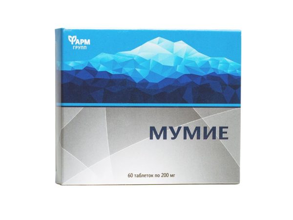 Mumijo Shilajit FarmGrupp Bergbalsam gereinigt Mumio Mumie 60 Tab