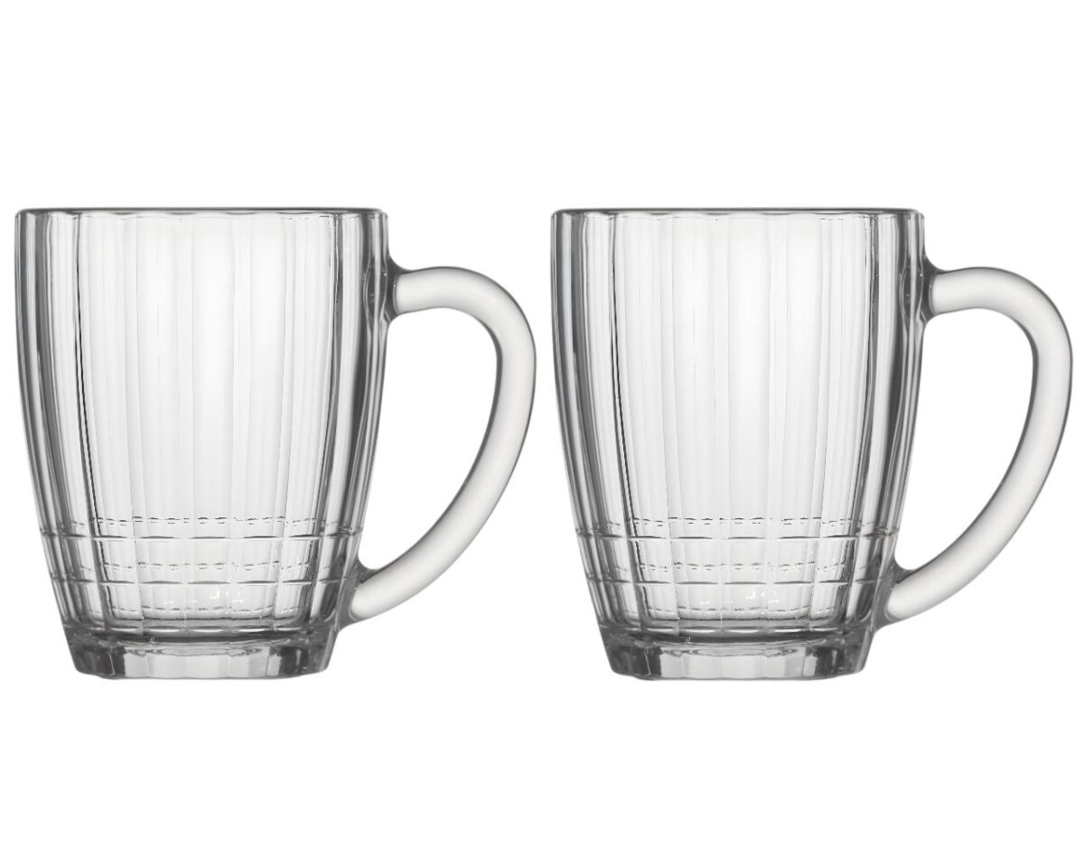 Bierkrug Nostalgie transparent 2 x 500 ml