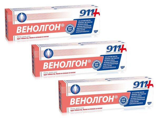 911+ Venolgon Gel 3 x 100 ml