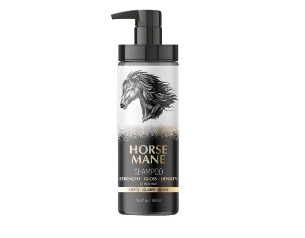 Shampoo Horse Mane Haarshampoo Keratin Lanolin Collagen Klettenwurzelöl 480 ml