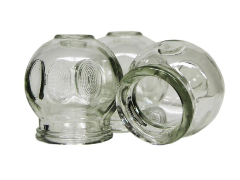 Schröpfglas XXL (3) Schröpfgläser Feuerschröpfen aus Glas 6 cm