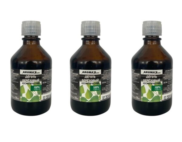 Kosmetischer Birkenteer Birkenöl Tar 3 x 50 ml