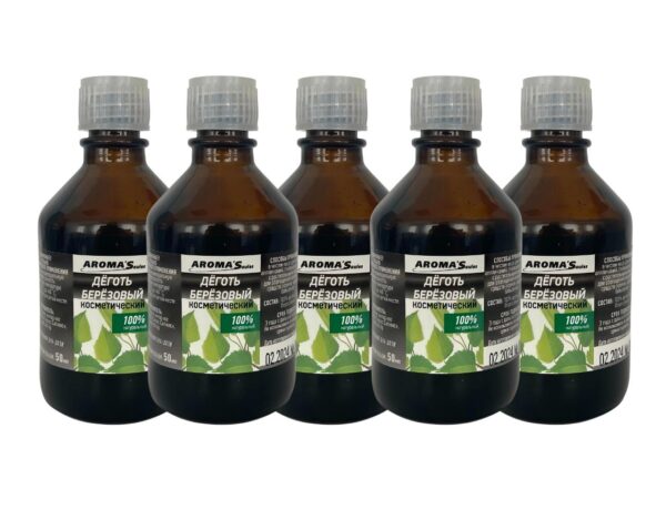 Kosmetischer Birkenteer Birkenöl Tar 5 x 50 ml