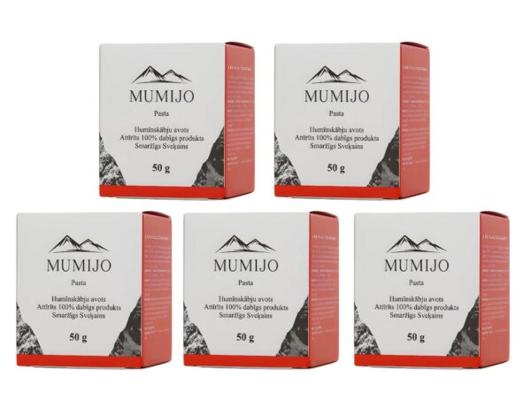 Mumijo Shilajit Harz Kirgistan Bergbalsam gereinigt 5 x 50 g