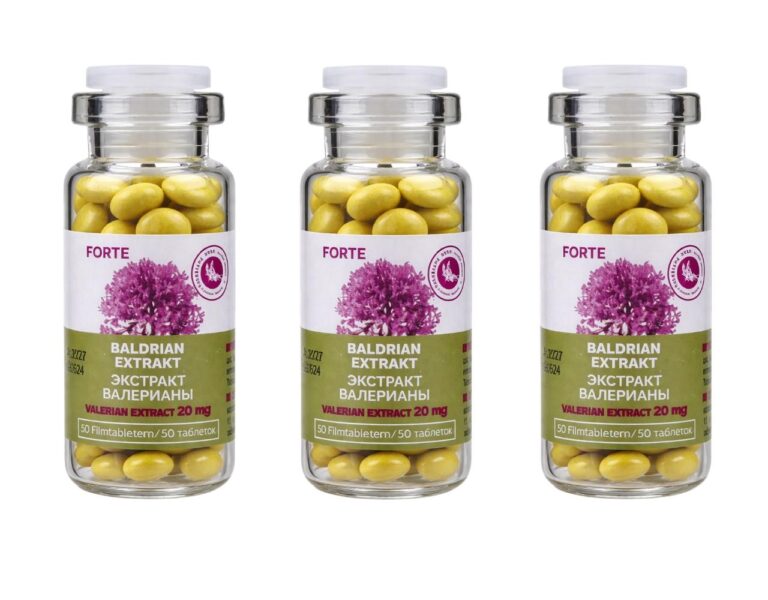 Baldrian Extrakt Forte 20 mg 3 x 50 Filmtabletten Valeriana ofticinalis L. Baldrianwurzel