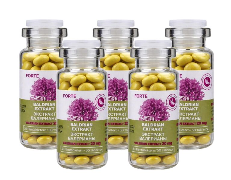Baldrian Extrakt Forte 20 mg 5 x 50 Filmtabletten Valeriana ofticinalis L. Baldrianwurzel