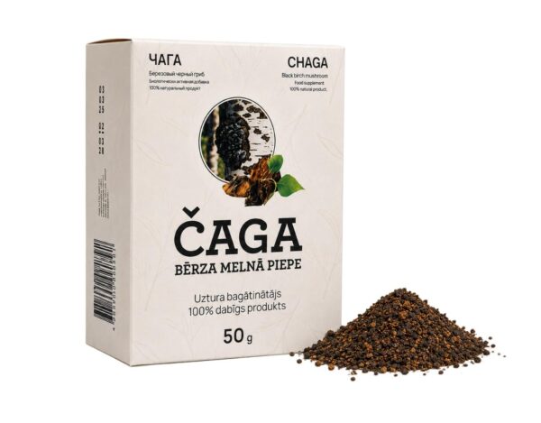 Chaga Pilz grob gemahlen Inonotus obliquus Mushroom 50 g