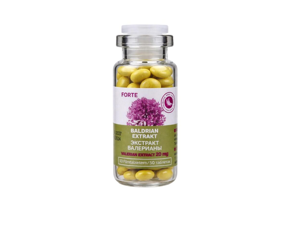 Baldrian Extrakt Forte 20 mg 3 x 50 Filmtabletten Valeriana ofticinalis L. Baldrianwurzel