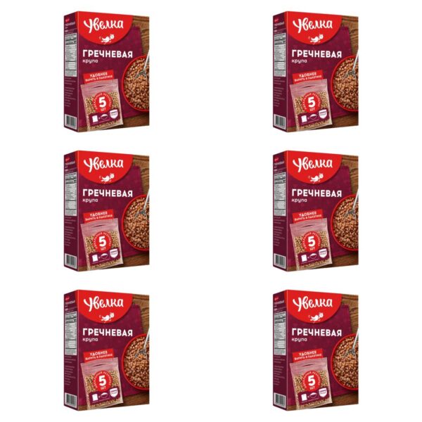 Buchweizen Uvelka Extra in Kochbeuteln 6 x 5 x 80 g 1200 g Buckwheat