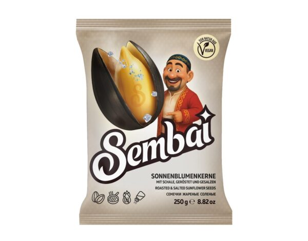 Sonnenblumenkerne Sembai schwarz geröstet gesalzen 10 x 250 g
