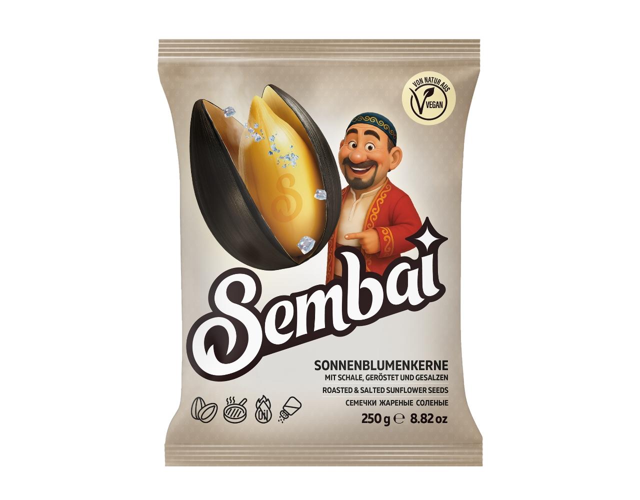 Sonnenblumenkerne Sembai schwarz geröstet gesalzen 10 x 250 g