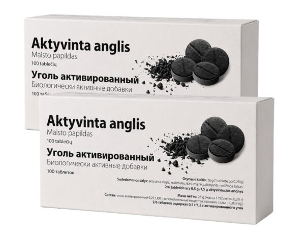 Aktivkohle Karboaktiv Carbo activatus 2 x 100 Tabletten je 280 mg