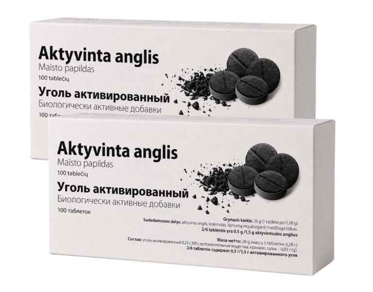 Aktivkohle Karboaktiv Carbo activatus 2 x 100 Tabletten je 280 mg