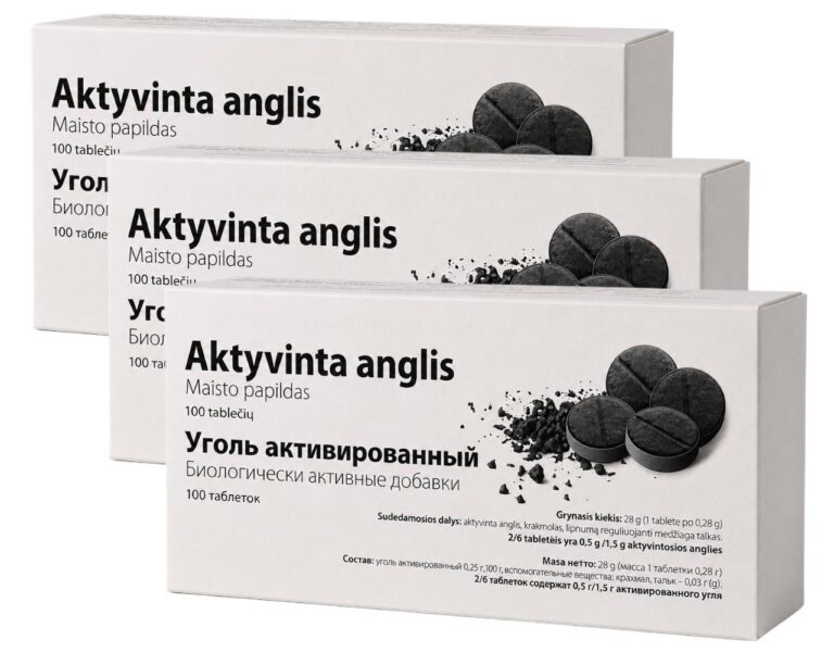 Aktivkohle Karboaktiv Carbo activatus 3 x 100 Tabletten je 280 mg