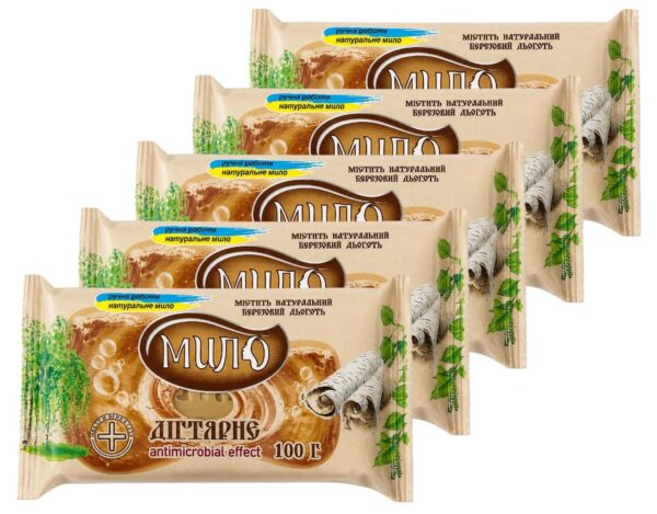 Birkenteerseife antibakteriell mit Birkenteer Extrakt 5 x 100 g