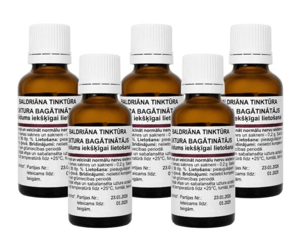 Baldrian Tinktur Beruhigungstropfen Valeriana officinalis 5 x 25 ml