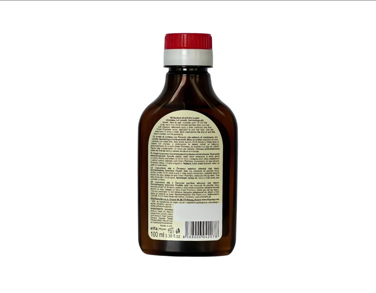 Klettenwurzelöl mit rotem Pfeffer Haaröl Haarwachstum 5 x 100 ml