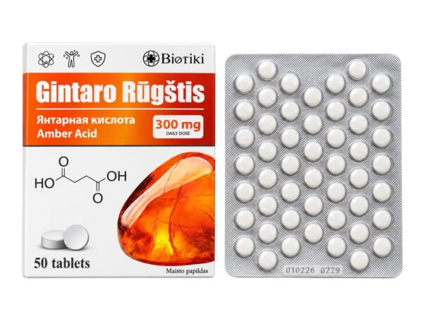 Bernsteinsäure 50 Tabletten Amber Acid Succinic Acid Biotiki
