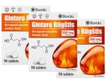 Bernsteinsäure Amber Acid Succinic Acid Biotiki 3 x 50 Tabletten